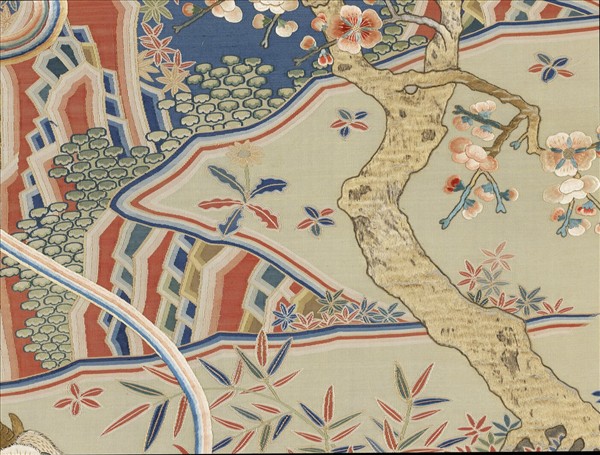 清緙繡九羊啟泰　軸