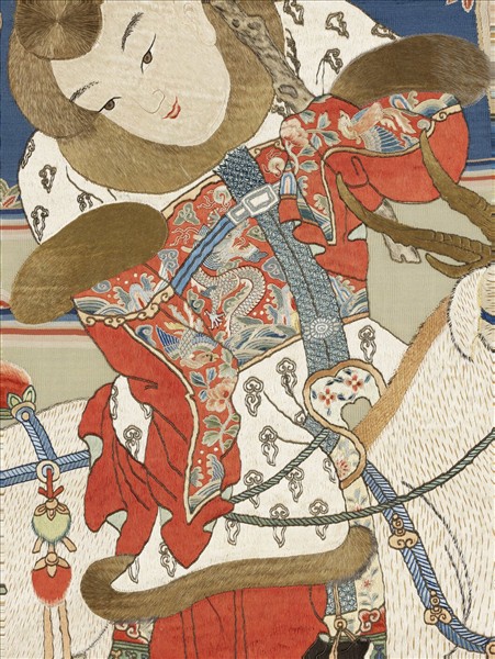 清緙繡九羊啟泰　軸