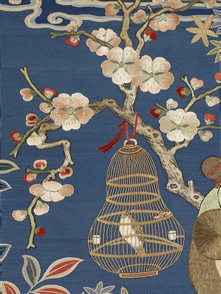 清緙繡九羊啟泰　軸