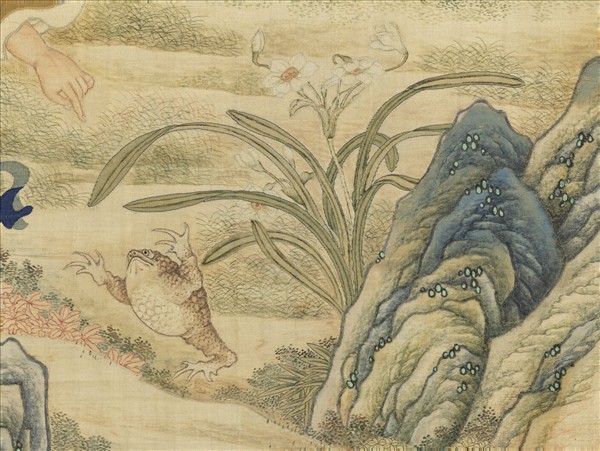 清緙絲群仙拱祝圖　軸