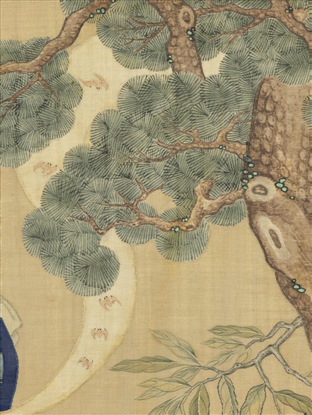 清緙絲群仙拱祝圖　軸