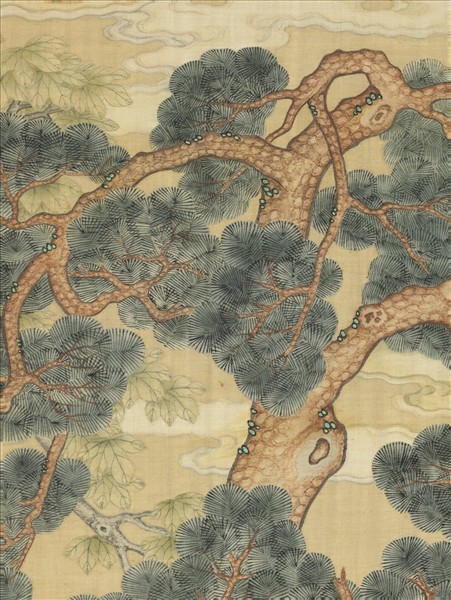 清緙絲群仙拱祝圖　軸