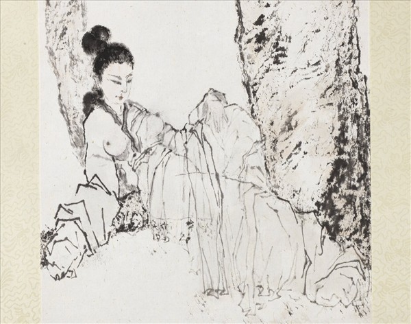 民國楊善深仕女　軸