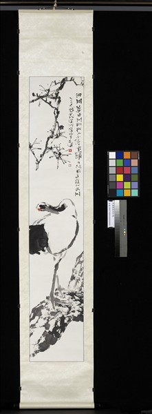 民國楊善深松鶴　軸