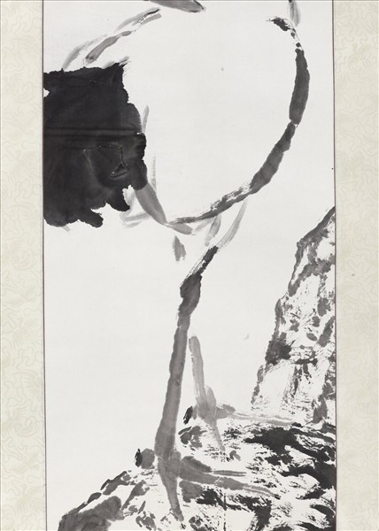 民國楊善深松鶴　軸