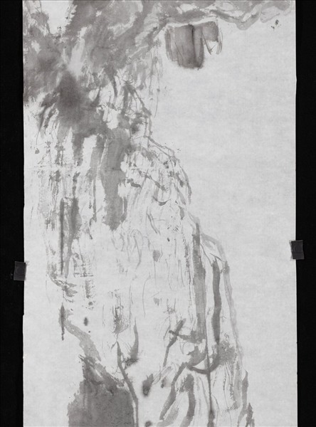 民國楊善深古木蒼鷹　未裱