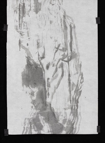 民國楊善深古木蒼鷹　未裱