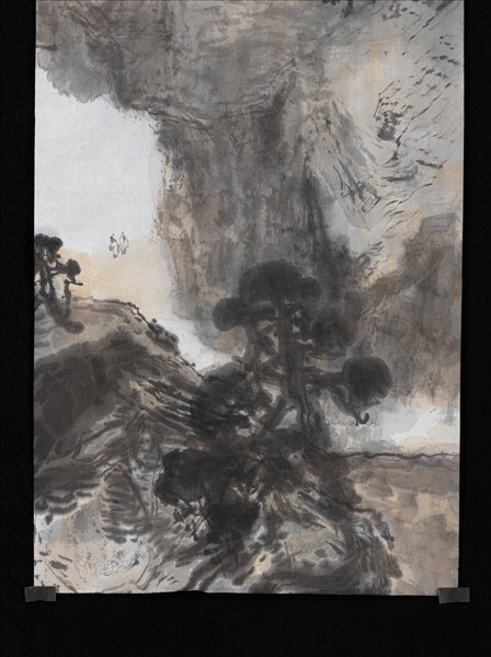 民國楊善深丁丑款山水　未裱