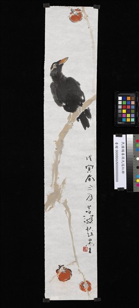 民國楊善深九冠紅柿　未裱