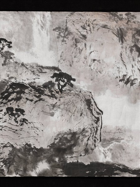 民國楊善深丁丑款山水橫式　未裱