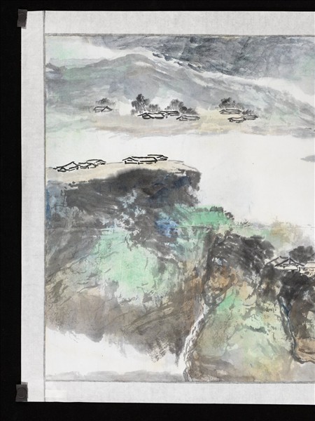 民國楊善深巖壑幽深　未裱