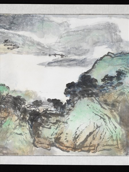 民國楊善深巖壑幽深　未裱