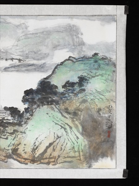 民國楊善深巖壑幽深　未裱