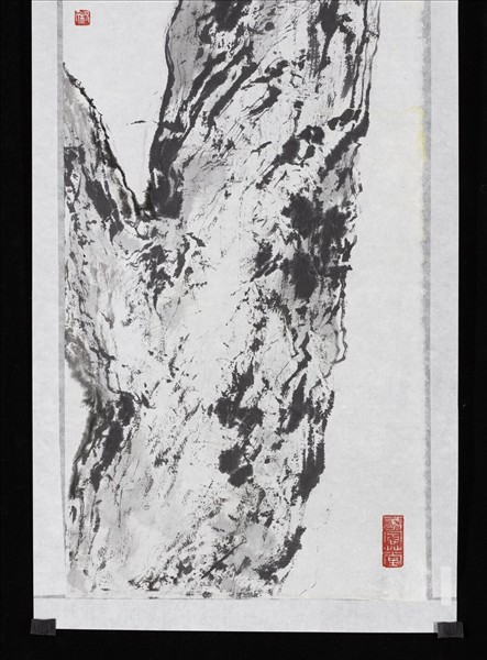 民國楊善深一樹斜陽啄木聲　未裱