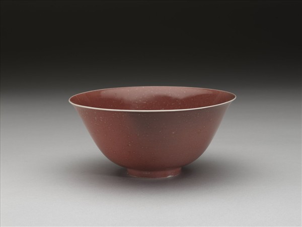 霽紅釉碗