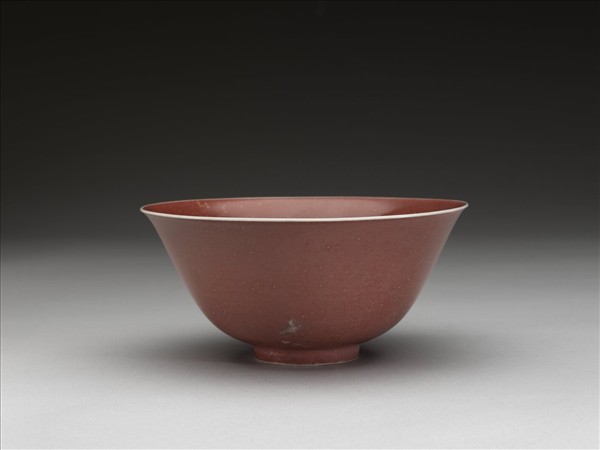 霽紅釉碗