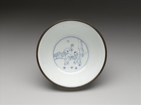 青花嬰戲圖碗