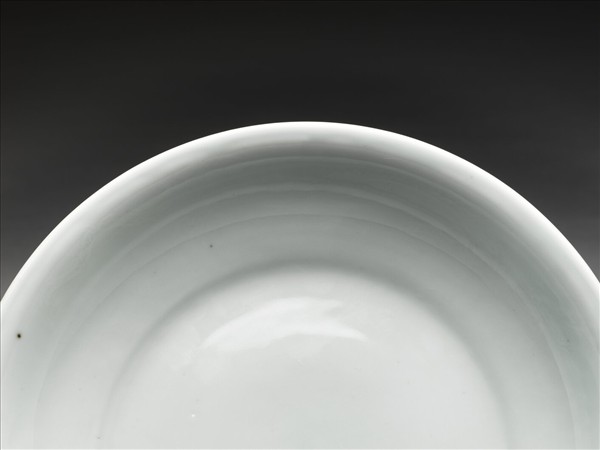 霽青釉白裡龍紋盤