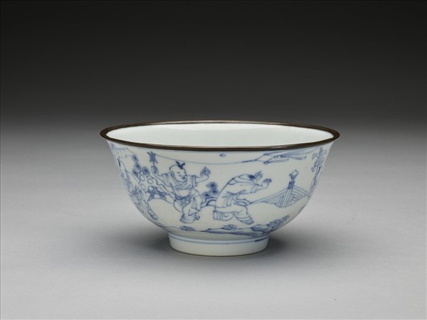 青花嬰戲圖碗