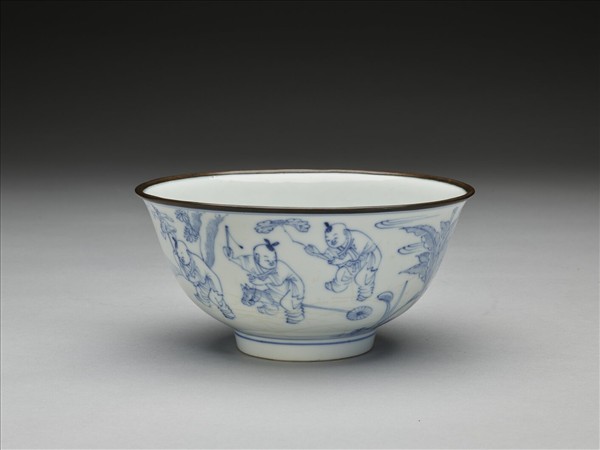 青花嬰戲圖碗
