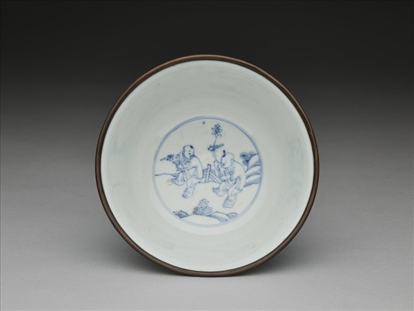 青花嬰戲圖碗