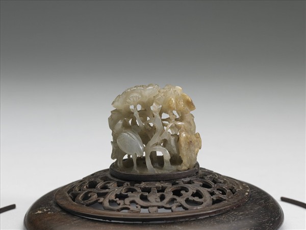 汀渚鷺鷥紋玉頂