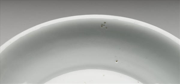 霽青釉白裡龍紋盤