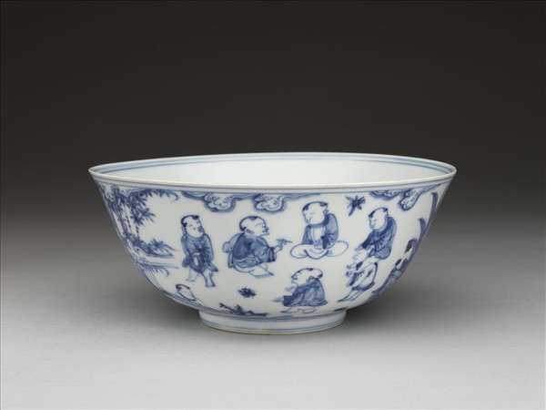 青花嬰戲圖碗
