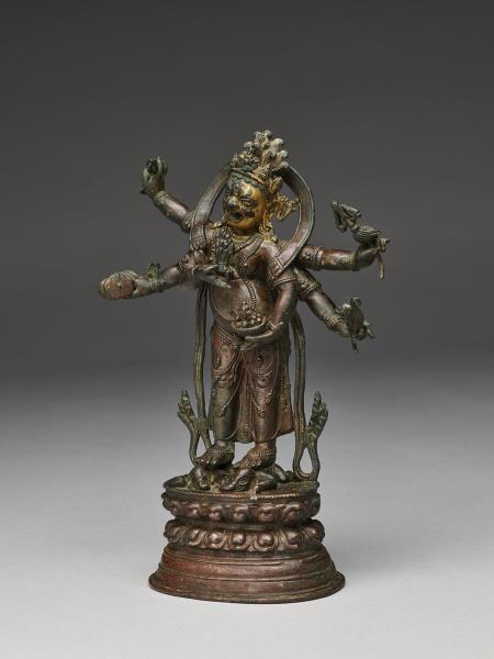 西藏 17-18世紀 六臂白大黑天