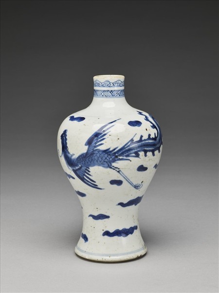 青花鳳凰紋瓶