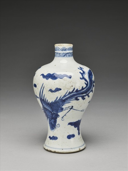 青花鳳凰紋瓶