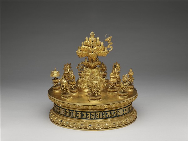 鑲嵌銅鍍金壇城