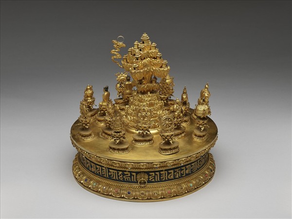 鑲嵌銅鍍金壇城