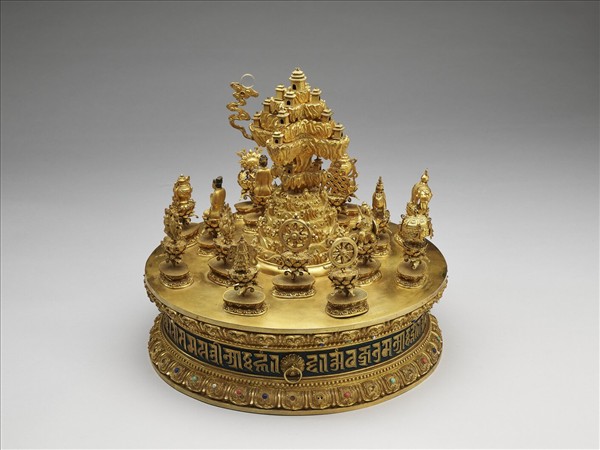 鑲嵌銅鍍金壇城