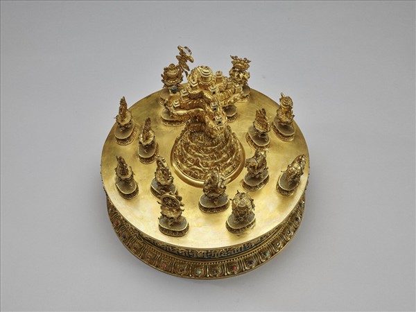 鑲嵌銅鍍金壇城