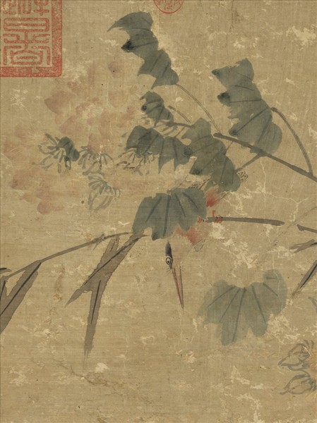 明王維烈蓉塘秋鴨圖　軸