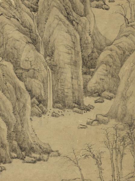 元倪瓚萬壑秋亭　軸