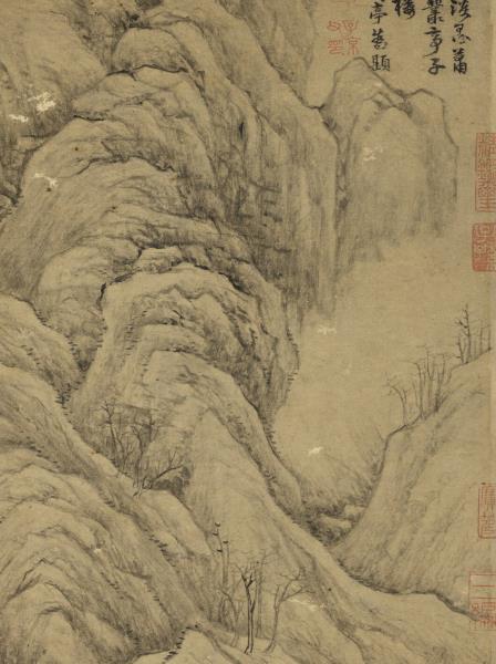 元倪瓚萬壑秋亭　軸