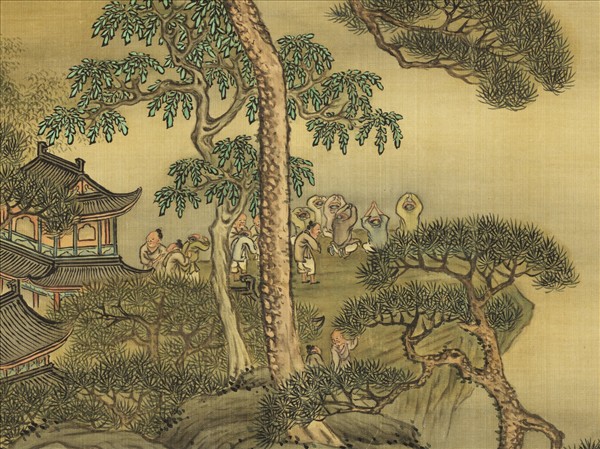 清高其佩海天出日圖　軸