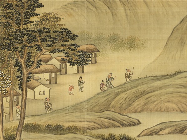 清高其佩海天出日圖　軸