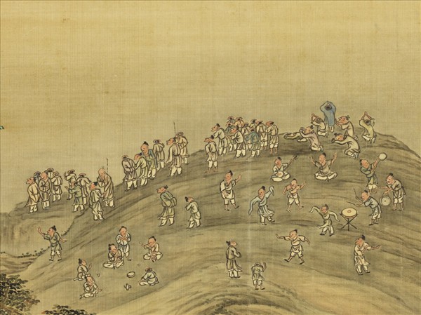 清高其佩海天出日圖　軸