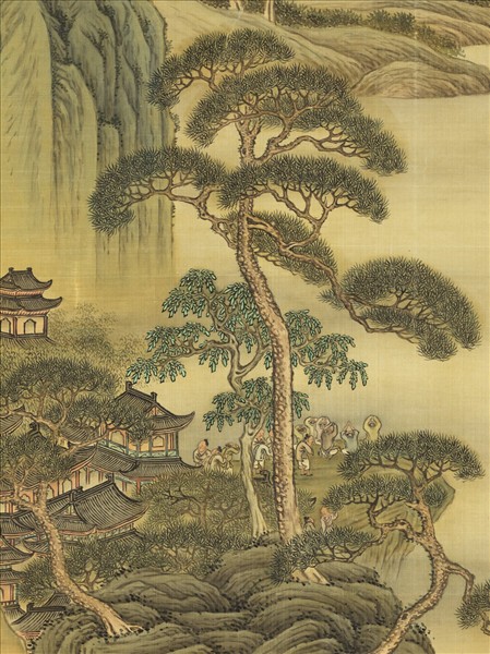 清高其佩海天出日圖　軸