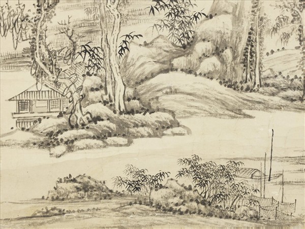 清錢維城漁汀秋霽　軸