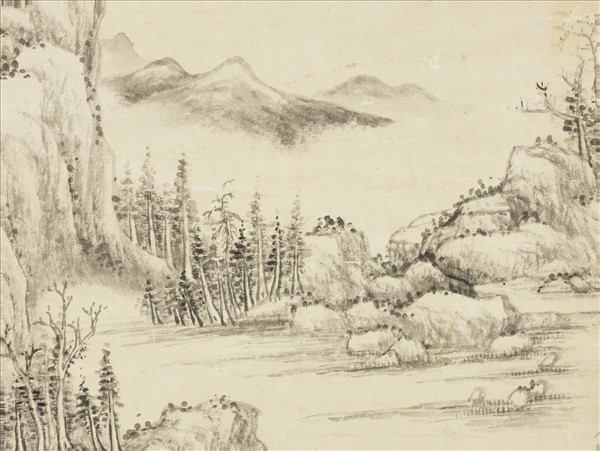 清錢維城漁汀秋霽　軸