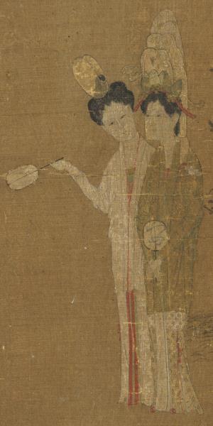 集古名繪　冊　宋錢選招涼仕女