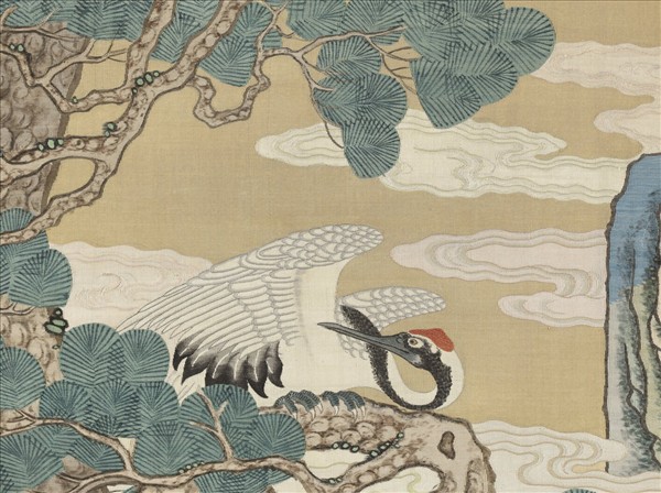 無名氏緙絲松鶴　軸