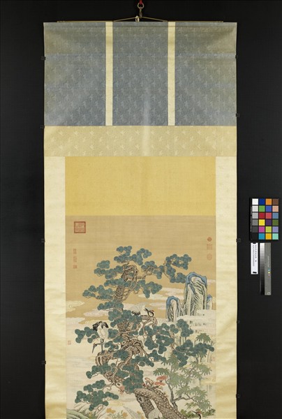 無名氏緙絲松鶴　軸