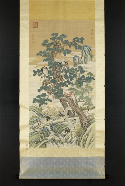 無名氏緙絲松鶴　軸