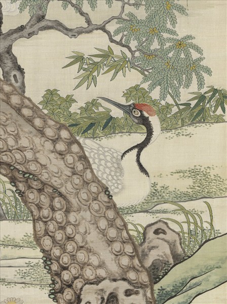 無名氏緙絲松鶴　軸