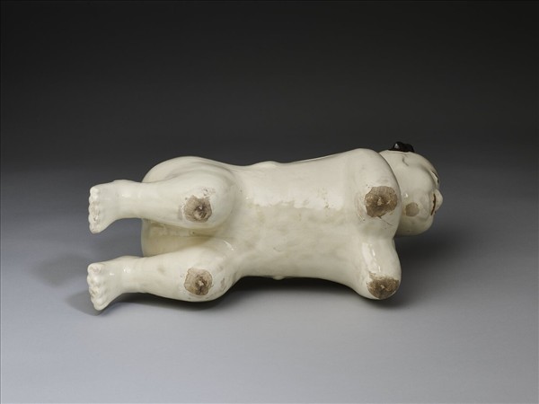 白瓷黑彩嬰兒枕